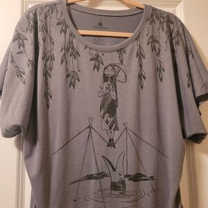 Disney Women's Gray Nightmare Before Christmas Sally Lace Trim Shirt Size L